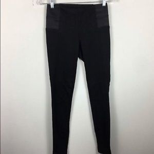 Black leggings with stitching detail - ok for work